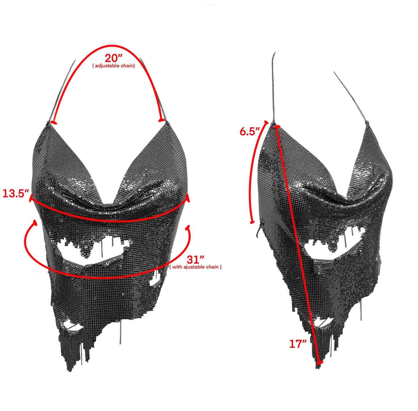 Distressed Chainmail Top