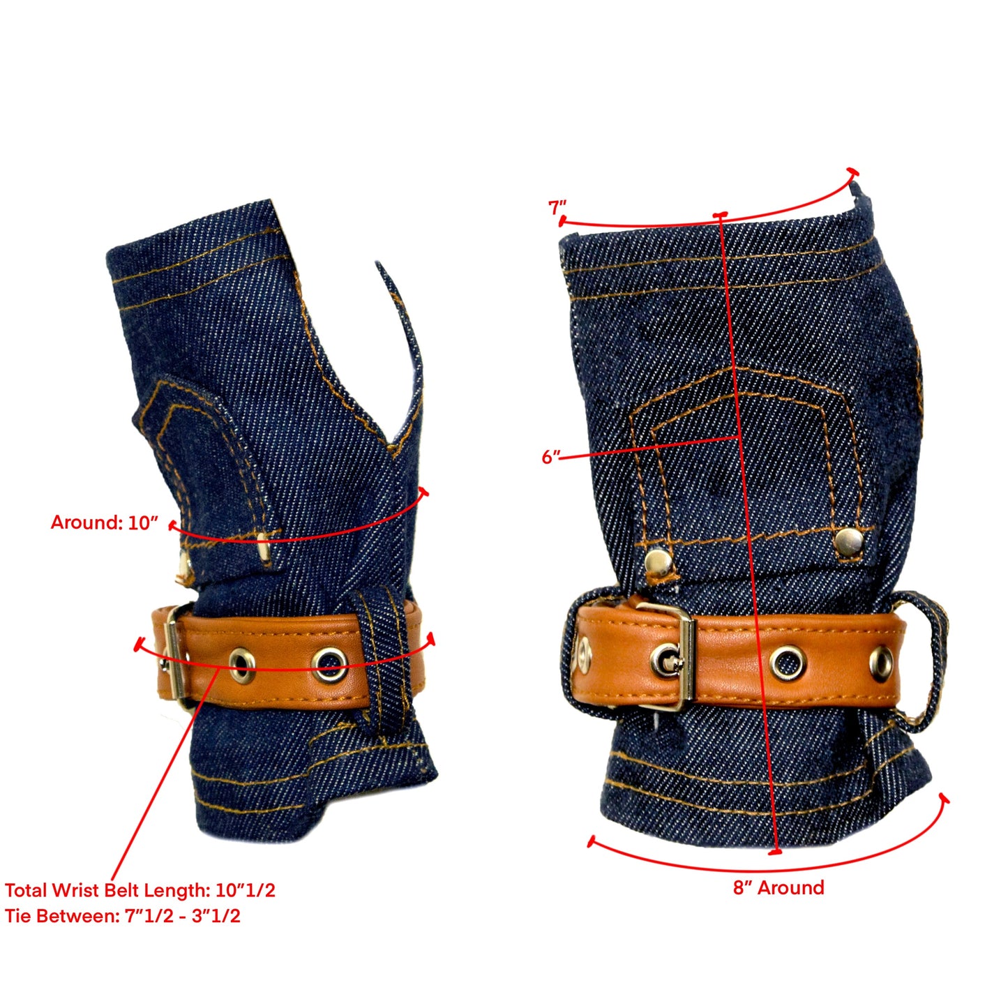 Denim & Leather Gloves