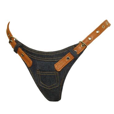 Denim & Leather Bottom