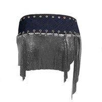 Denim and Chainmail Mini Skirt