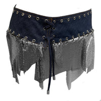 Denim and Chainmail Mini Skirt