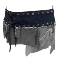 Denim and Chainmail Mini Skirt