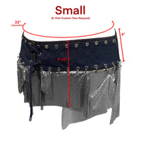 Denim and Chainmail Mini Skirt