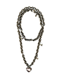 Silver Chain Double Wrapped Necklace